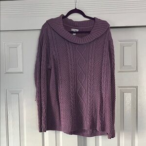 Croft & Barrow Lavender Cowl Neck Sweater